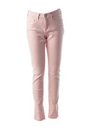 Pantalon slim taille basse taille basse rose MAISON SCOTCH femme