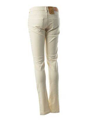 Pantalon slim taille basse taille basse beige MAISON SCOTCH femme