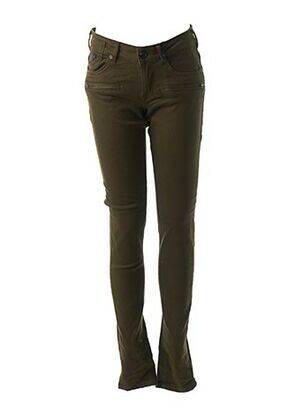 Pantalon slim taille basse taille basse vert SCOTCH & SODA femme