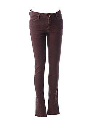 Pantalon slim taille basse taille basse rouge REIKO femme