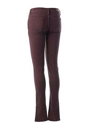 Pantalon slim taille basse taille basse rouge REIKO femme