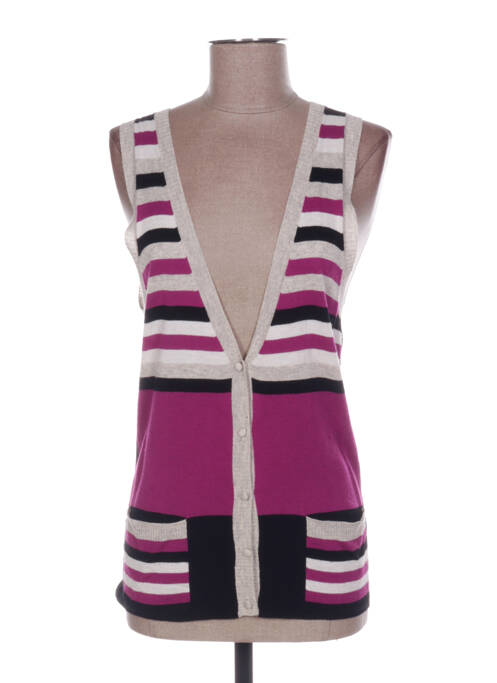 Gilet sans manche poches rose AMERICAN RETRO femme