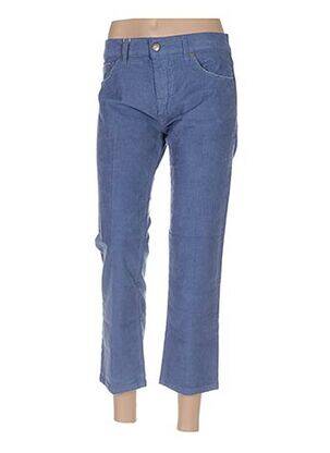 Pantacourt coupe droite taille normale bleu TRUE NYC femme