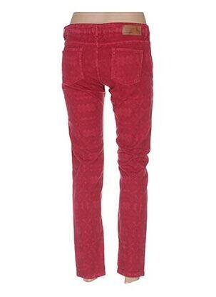 Pantalon slim taille basse taille basse rouge LEON & HARPER femme