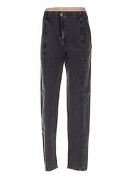 Pantalon droit taille à pinces taille haute noir AMERICAN RETRO femme
