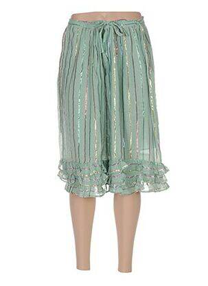 Jupe mi-longue coupe évasée vert AMERICAN RETRO femme