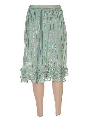 Jupe mi-longue coupe évasée vert AMERICAN RETRO femme