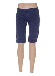 Bermuda fermeture zippée sous rabat avec crochet taille normale bleu YOU femme