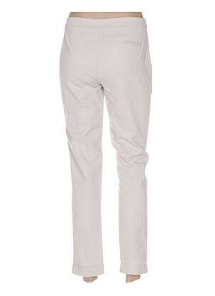 Pantalon droit fermeture zippée sous rabat boutonné taille normale beige SWILDENS femme