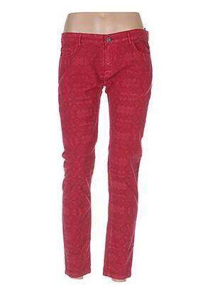 Pantalon slim rouge LEON & HARPER pour femme