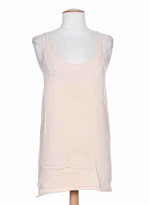 Tunique sans manche finition roulotté rose DIABLESS femme