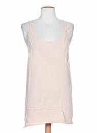 Tunique sans manche tissage jersey rose DIABLESS femme