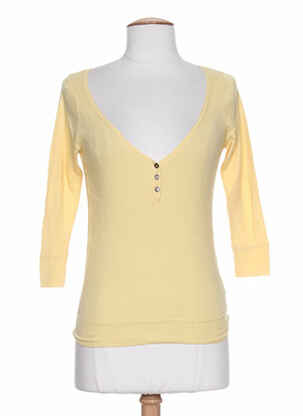 T-shirt manches 3/4 manches longues jaune DIABLESS femme