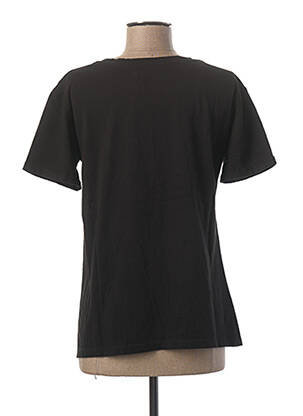 T-shirt imprimé fantaisie manches courtes noir MCS femme