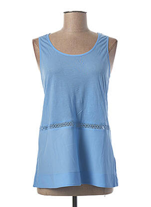 Top coupe cintrée sans manche bleu FRENCH CONNECTION femme