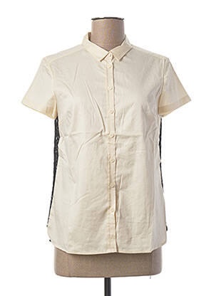 Chemisier coupe cintrée manches courtes beige FRENCH CONNECTION femme