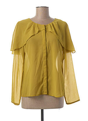 Chemisier tissage crêpe manches longues vert MEXX femme