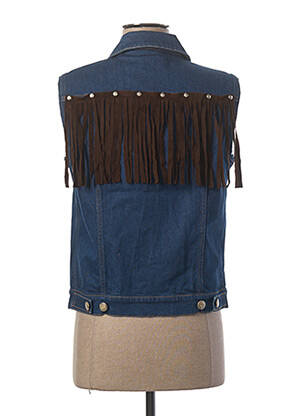 Veste en jean fermeture boutonnée sur le devant bleu MCS femme