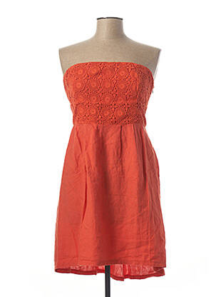 Robe courte sans manche sans manche orange VOODOO femme