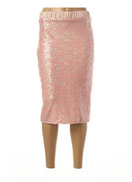 Jupe mi-longue doublure textile rose FORNARINA femme