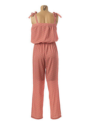 Combi-pantalon tissage crêpe fines bretelles orange COTE ANGLAISE femme