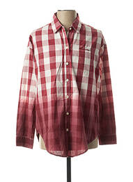 Chemise manches longues poches rouge FRANKLIN MARSHALL homme