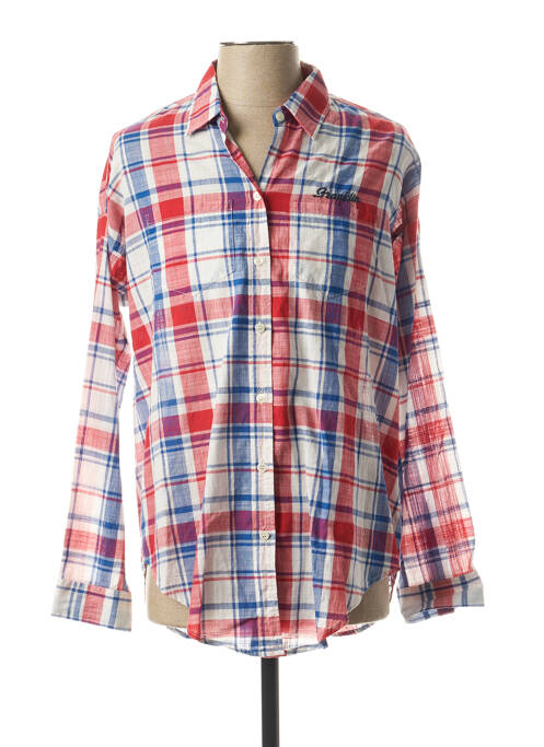 Chemise manches longues rouge FRANKLIN MARSHALL pour homme