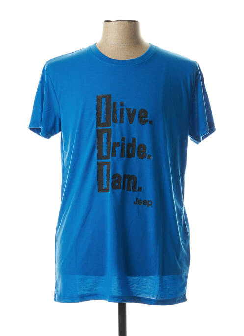 T-shirt bleu JEEP pour homme