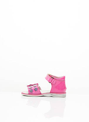 Sandales/nu pieds tissage vernis bout rond rose ROMAGNOLI fille