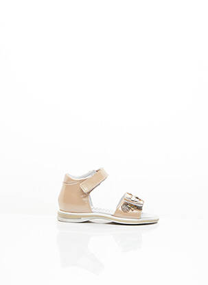 Sandales/nu pieds tissage vernis bout rond beige ROMAGNOLI fille