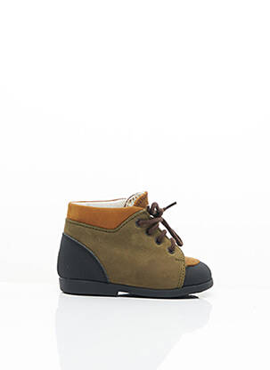 Bottillons nubuck bout rond vert BELLAMY fille