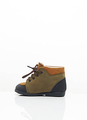 Bottillons nubuck bout rond vert BELLAMY fille