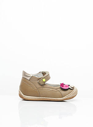 Ballerines matière lisse bout rond beige RONDINELLA fille