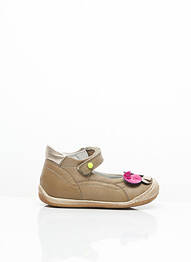 Ballerines matière lisse bout rond beige RONDINELLA fille