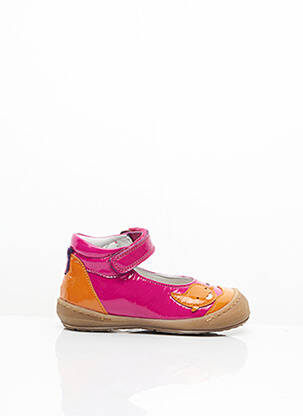 Ballerines tissage vernis bout rond rose RONDINELLA fille