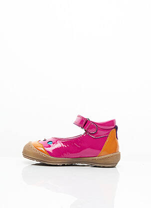 Ballerines tissage vernis bout rond rose RONDINELLA fille