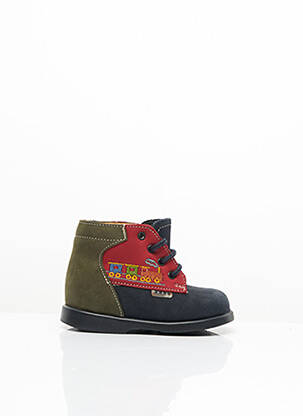 Bottillons nubuck bout rond rouge GBB garçon