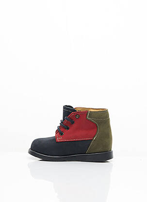 Bottillons nubuck bout rond rouge GBB garçon