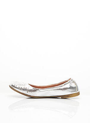 Ballerines tissage métallisé chiquet gris ROMAGNOLI fille