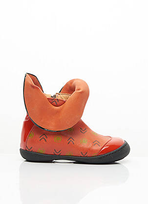 Bottines/boots matière lisse bout rond orange RONDINELLA fille