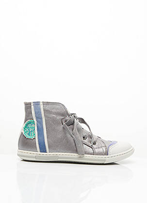 Baskets matière lisse bout rond gris RONDINELLA fille