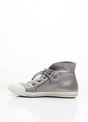 Baskets matière lisse bout rond gris RONDINELLA fille