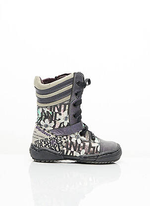 Bottines/boots fermeture zip et lacets bout rond gris RONDINELLA fille