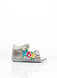 Sandales/nu pieds matière lisse bout rond gris STONES AND BONES fille