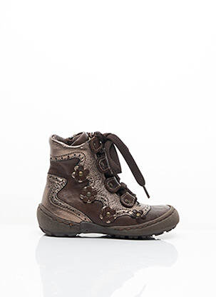 Bottines/boots matière lisse bout rond marron STONES AND BONES fille
