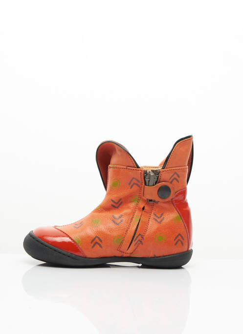 Bottines/boots matière lisse bout rond orange RONDINELLA fille