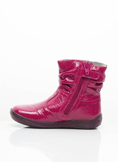 Bottines/boots matière lisse bout rond rose FALCOTTO fille