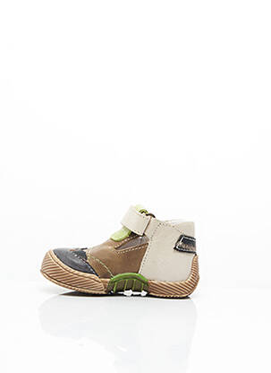 Baskets fermeture scratch bout rond beige BELLAMY enfant