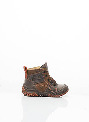 Bottines/boots tissage satiné bout rond marron BELLAMY garçon