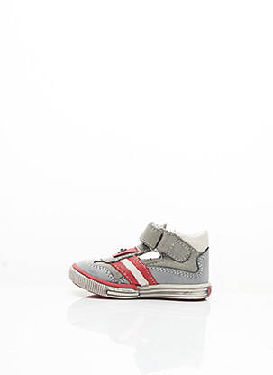 Baskets fermeture scratch bout rond gris BELLAMY garçon